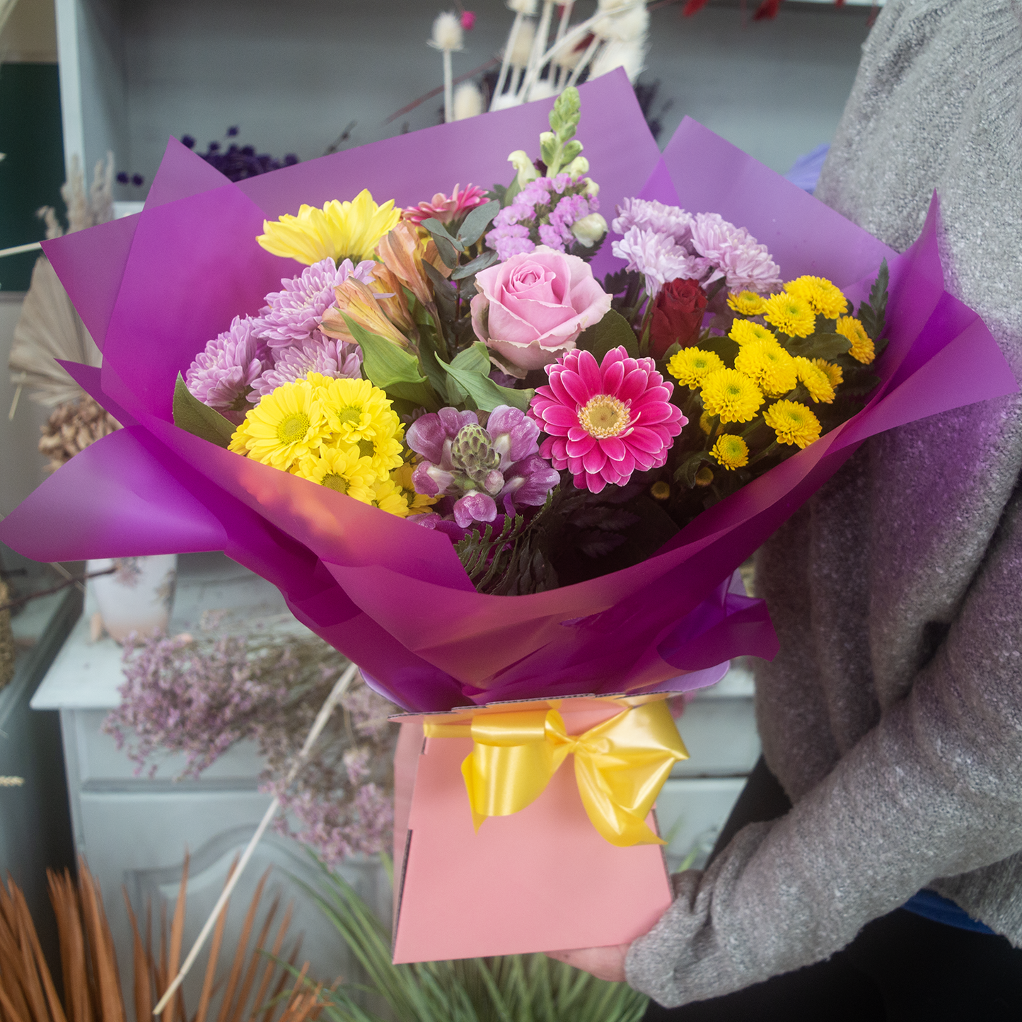 Vibrant Box of Flowers